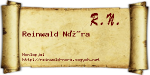 Reinwald Nóra névjegykártya