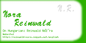 nora reinwald business card